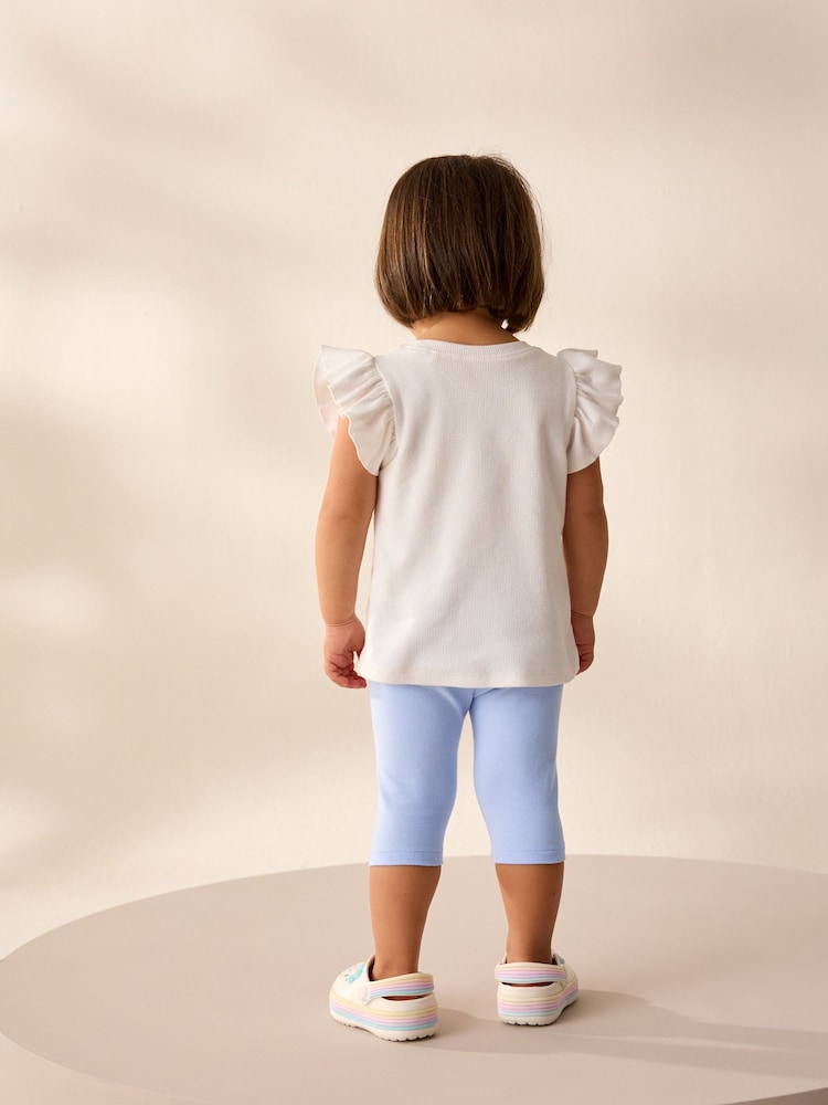 Blue Cropped Leggings (3mths-7yrs) - Image 3 of 7