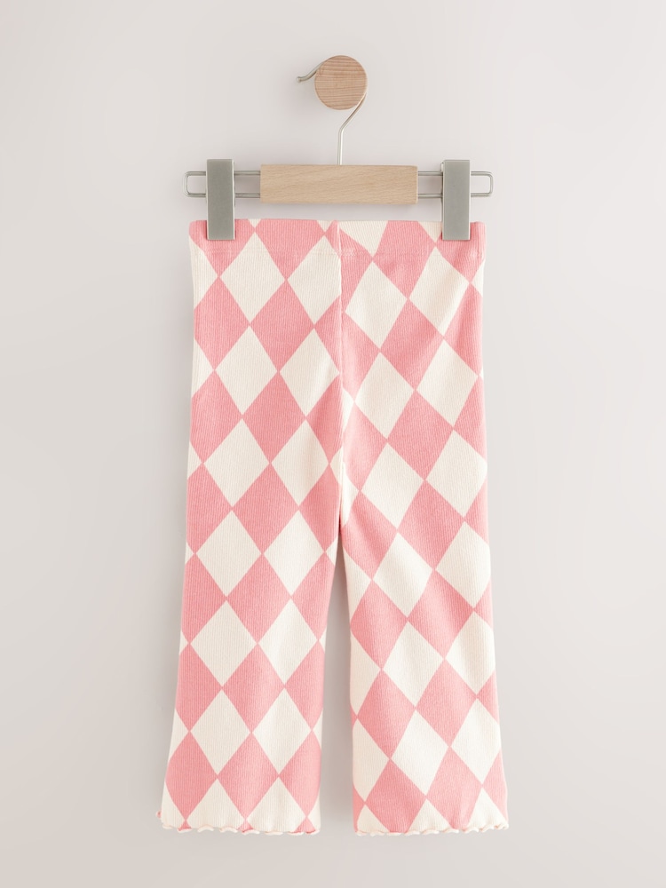 Rose Harlequin - Leggings évasés à côtes (3mths-7yrs) - Image 5 of 7