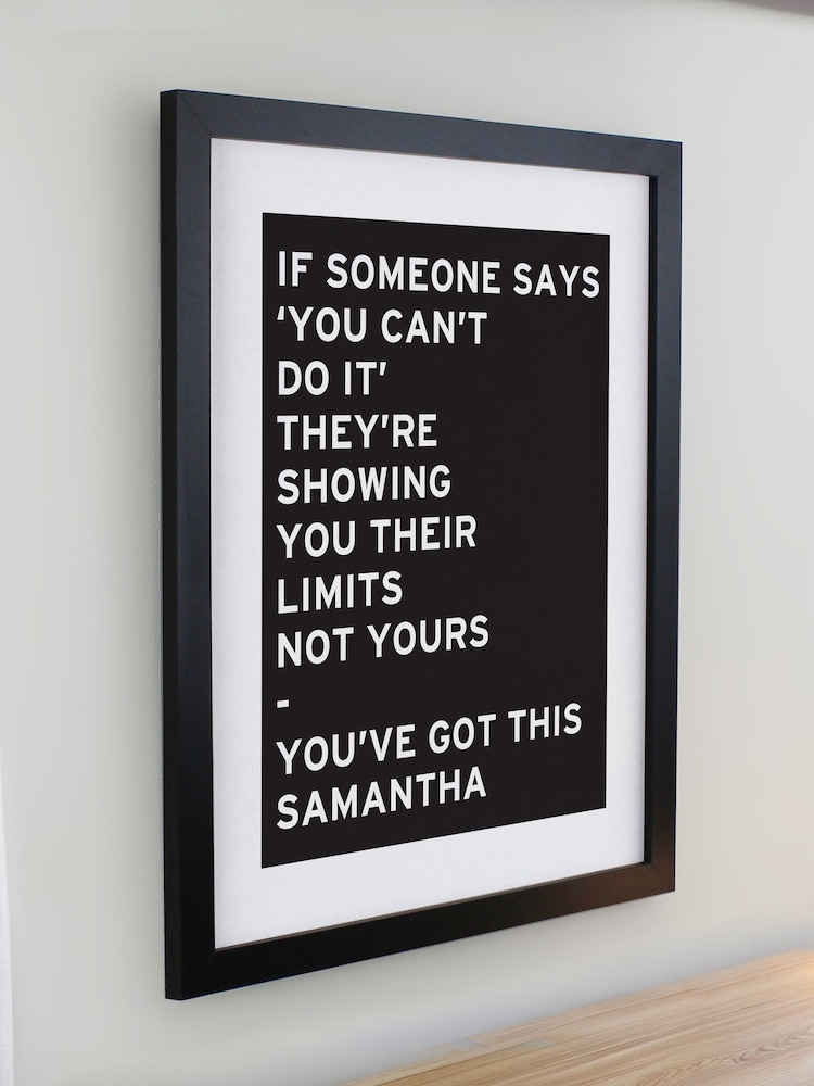 Personalised Typography Black Poster Frame Wall Art by PMC - Image 2 of 4 Personalised Typography Black Poster Frame Wall Art by PMC - Image 2 of 4
