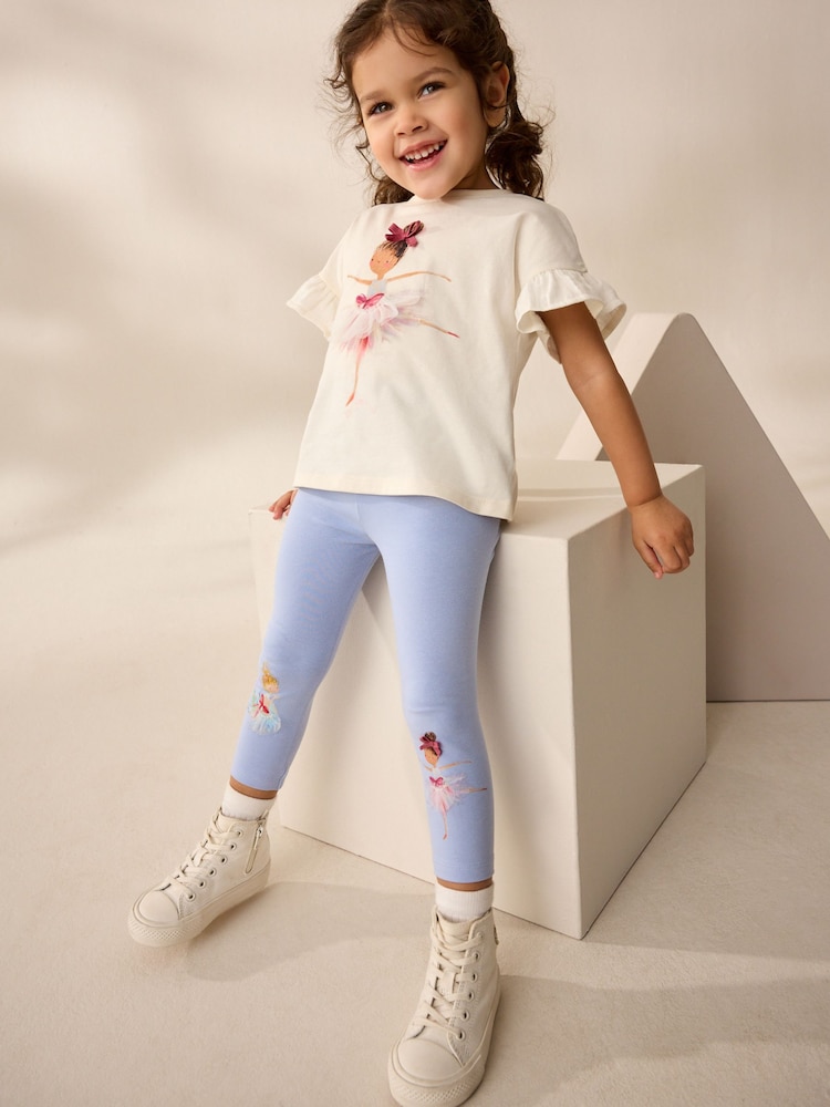 Ballerine bleue - Leggings embellis (3mths-7yrs) - Image 4 of 8