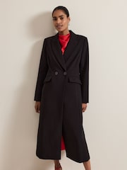 Phase Eight Black Maya Crepe Coat - Image 1 of 7