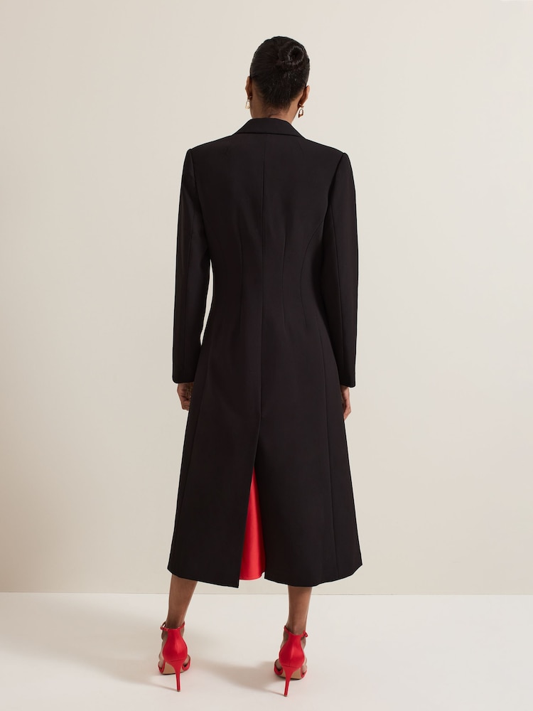 Phase Eight Black Maya Crepe Coat - Image 2 of 7