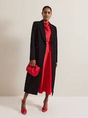 Phase Eight Black Maya Crepe Coat - Image 3 of 7