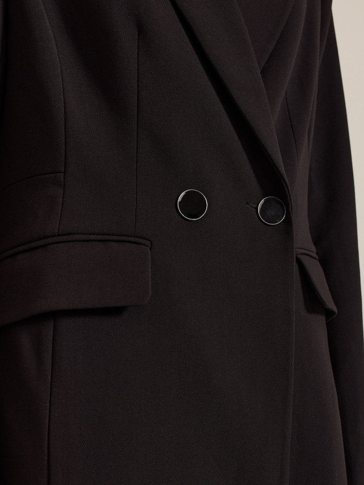 Phase Eight Black Maya Crepe Coat - Image 5 of 7