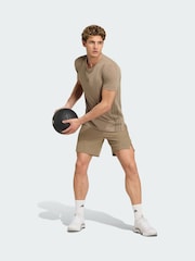 adidas Beige Designed For Training Workout Shorts - Image 3 of 7