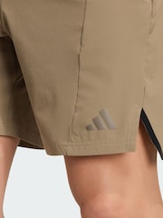 adidas Beige Designed For Training Workout Shorts - Image 5 of 7