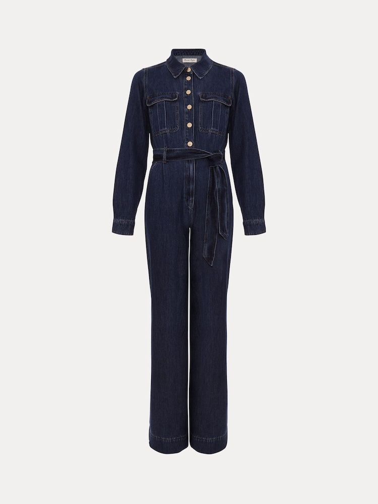 Phase Eight Blue Petite Avalon Denim Utility 100% Cotton Jumpsuit - Image 6 of 6 Phase Eight Blue Petite Avalon Denim Utility 100% Cotton Jumpsuit - Image 6 of 6