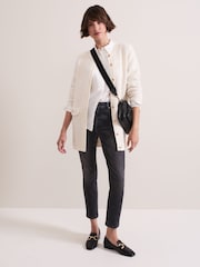 Phase Eight Cream Laci Boucle Coatigan - Image 3 of 7