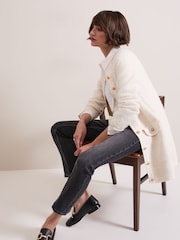 Phase Eight Cream Laci Boucle Coatigan - Image 4 of 7