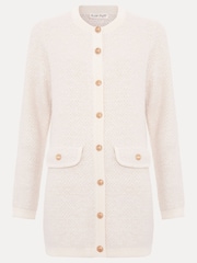 Phase Eight Cream Laci Boucle Coatigan - Image 7 of 7