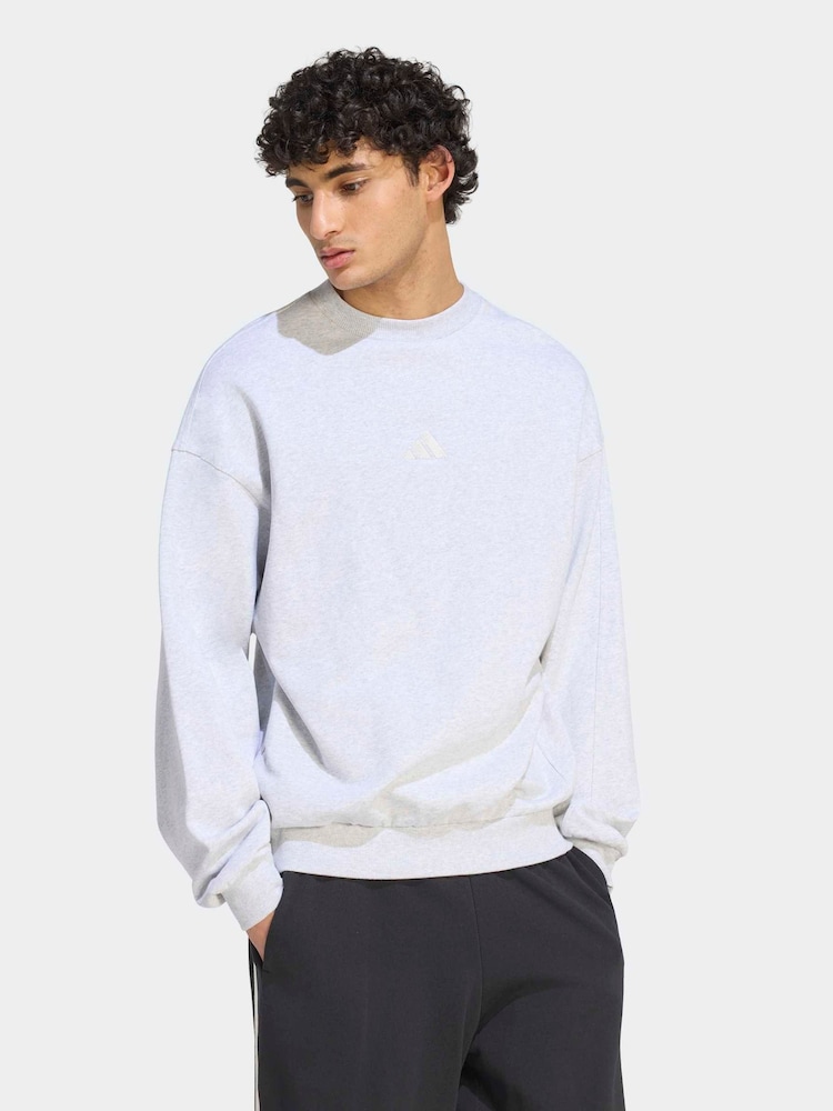 adidas Grey Kit Small Logo Sweatshirt - Image 1 of 6