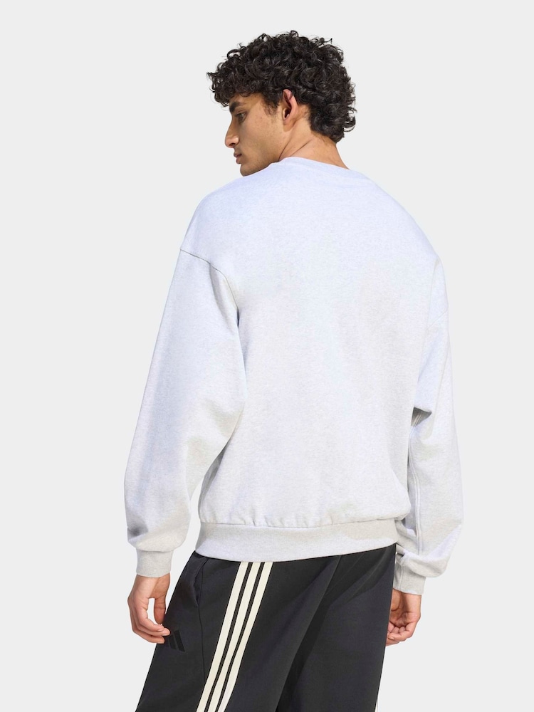 adidas Grey Kit Small Logo Sweatshirt - Image 2 of 6