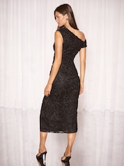 Lipsy Off The Shoulder Gathered Waist Midi Dress - Larawan 6 ng 6