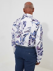 Joe Browns Purple Winter Floral Print Long Sleeve 100% Cotton Shirt - Image 4 of 6
