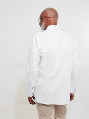 Joe Browns White 100% Cotton Classic Button Down Collar Oxford Shirt with Floral Trims - Image 3 of 7