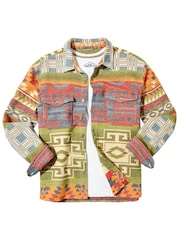 Joe Browns Green Autumnal Print Long Sleeve Overshirt - Image 7 of 8