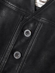 Joe Browns Black Nubuck Suede Leather Biker Waistcoat - Image 9 of 10