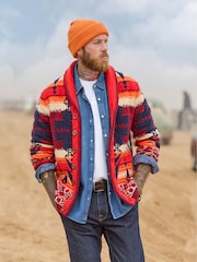 Joe Browns Orange Knitted Shawl Neck Cardigan - Image 1 of 8