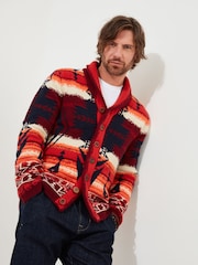 Joe Browns Orange Knitted Shawl Neck Cardigan - Image 2 of 8