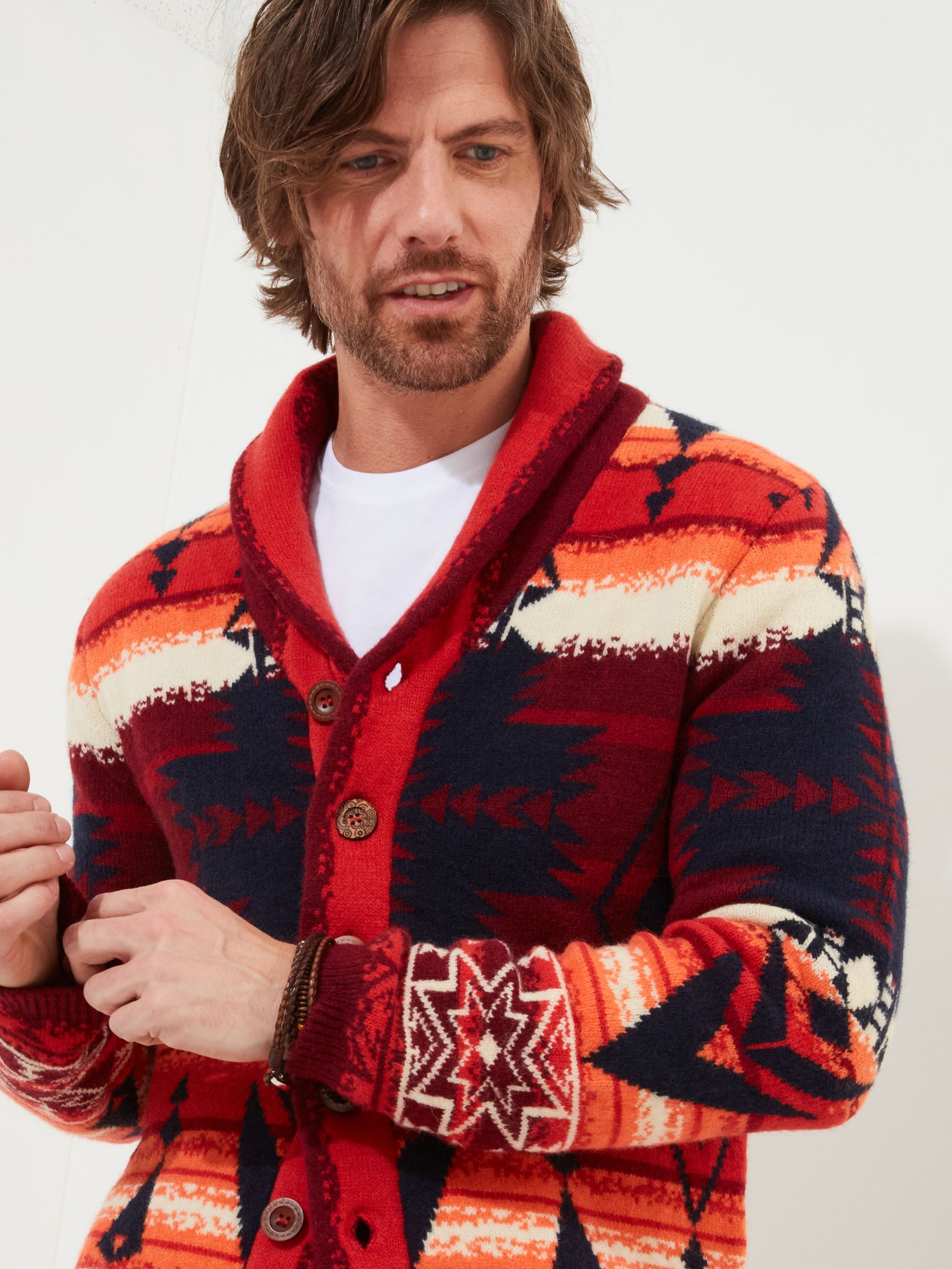 Buy Joe Browns Orange Knitted Shawl Neck Cardigan from Next USA