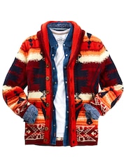Joe Browns Orange Knitted Shawl Neck Cardigan - Image 7 of 8