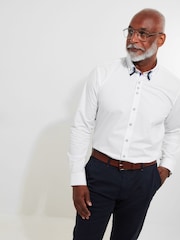 Joe Browns White 100% Cotton Smart Button Down Triple Collared Long Sleeve Shirt - Image 3 of 7