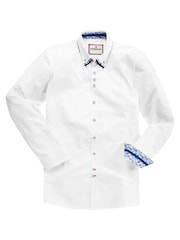 Joe Browns White 100% Cotton Smart Button Down Triple Collared Long Sleeve Shirt - Image 5 of 7