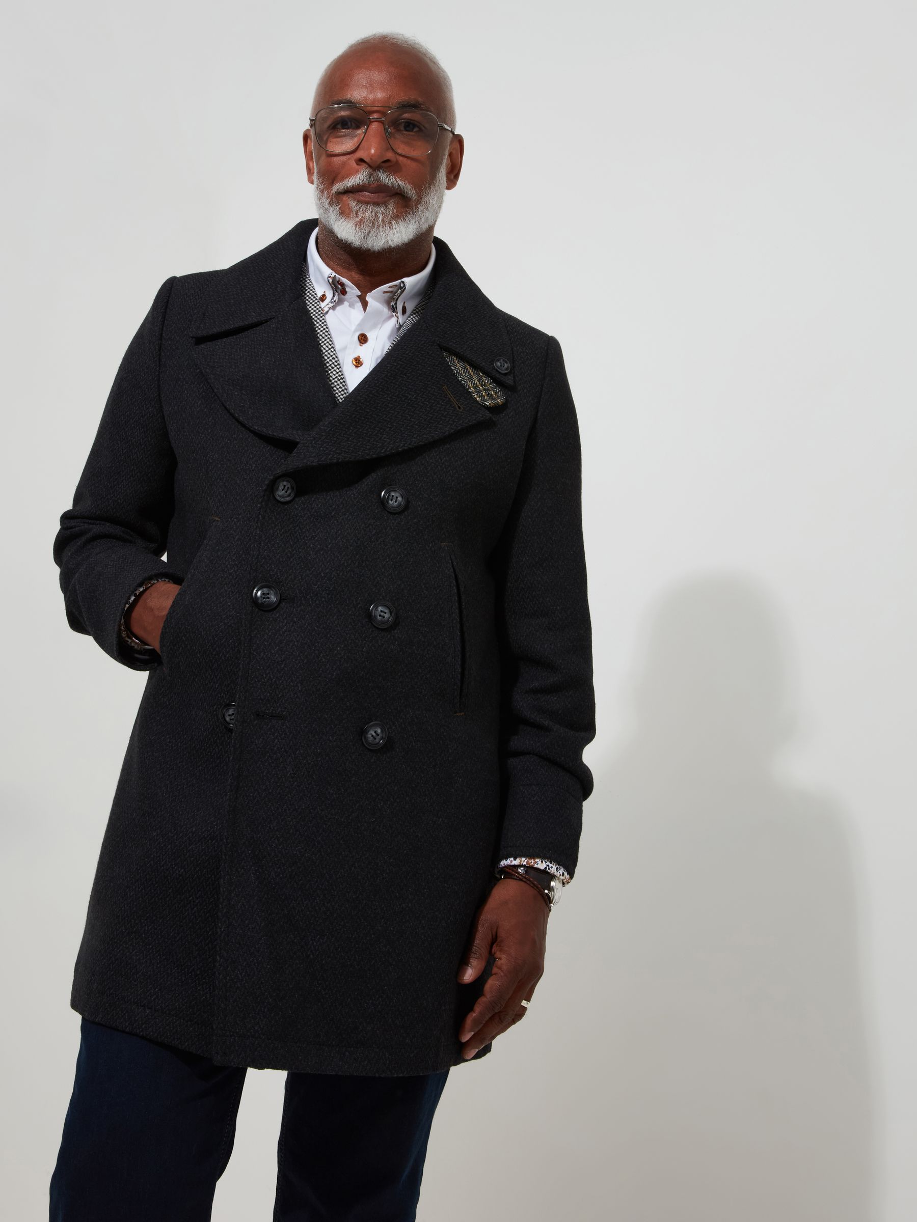 Buy Joe Browns Grey Smart Herringbone Wool Blend Peacoat Buy Joe Browns Grey Smart Herringbone Wool Blend Peacoat