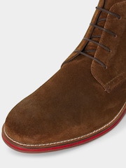 Joe Browns Brown Casual Suede Brogue Detail Lace-Up Boots - Image 5 of 5