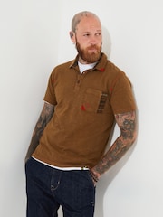 Joe Browns Brown Customised Hand-Stitched Classic Short Sleeve Polo Top - Image 1 of 1