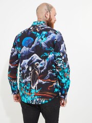 Joe Browns Black Japanese Inspired Hand-Painted Long Sleeve Shirt - Image 4 of 7