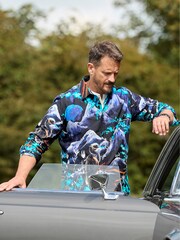 Joe Browns Black Japanese Inspired Hand-Painted Long Sleeve Shirt - Image 6 of 7