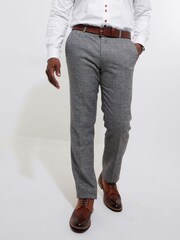 Joe Browns Grey Check Straight Leg Tailored Suit: Trousers - Image 1 of 6