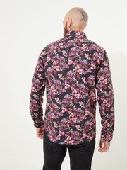 Joe Browns Black Punk Skull Print Long Sleeve 100% Cotton Shirt - Image 4 of 8