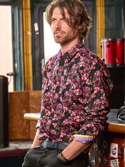 Joe Browns Black Punk Skull Print Long Sleeve 100% Cotton Shirt - Image 5 of 8