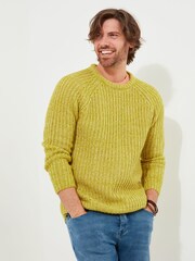 Joe Browns Green Chunky Knit Crew Neck Fisherman Jumper - Image 3 of 8