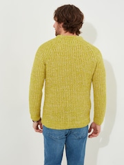 Joe Browns Green Chunky Knit Crew Neck Fisherman Jumper - Image 5 of 8
