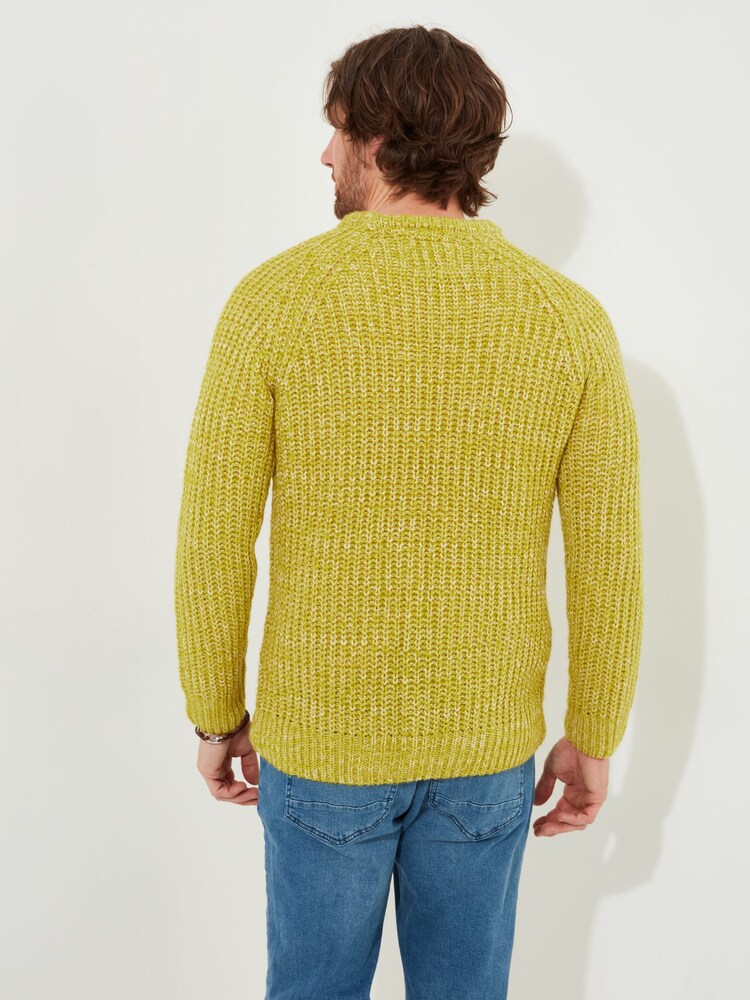 Joe Browns Green Chunky Knit Crew Neck Fisherman Jumper - Image 5 of 8