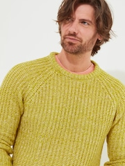 Joe Browns Green Chunky Knit Crew Neck Fisherman Jumper - Image 6 of 8