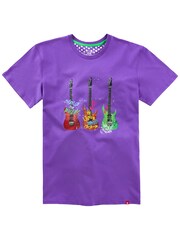 Joe Browns Purple Guitar Short Sleeve 100% Cotton Graphic T-Shirt - Image 5 of 6
