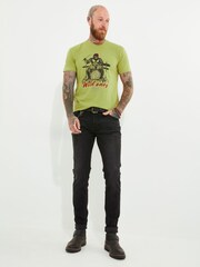 Joe Browns Green Wild Ones Drummer Short Sleeve 100% Cotton Graphic T-Shirt - Image 3 of 7