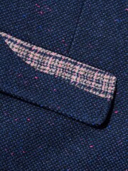 Joe Browns Blue Regular Fit Classic Check Wool Blend Waistcoat - Image 8 of 10