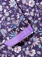 Joe Browns Purple 100% Cotton Vibrant Paisley Print Long Sleeve Shirt - Image 6 of 6