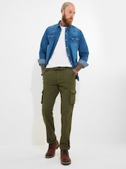 Joe Browns Green Relaxed Fit Straight Leg Cargo Trousers - Image 5 of 8