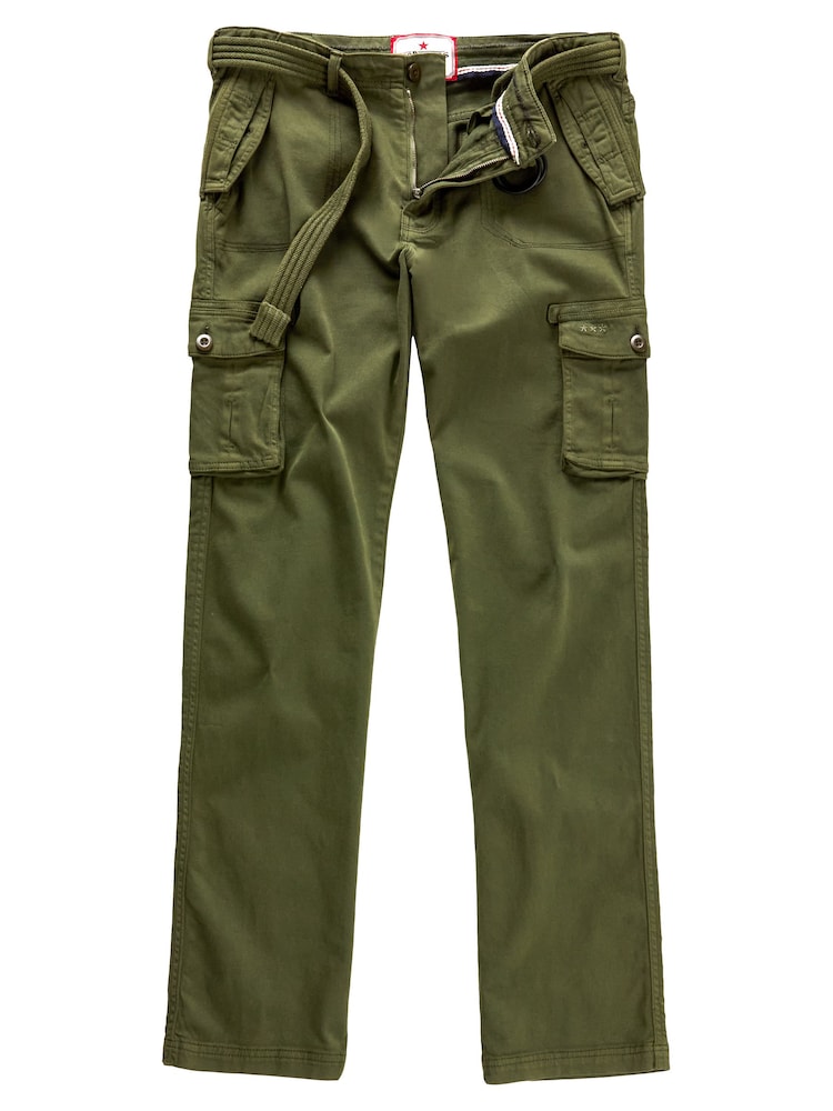 Joe Browns Green Relaxed Fit Straight Leg Cargo Trousers - Image 8 of 8