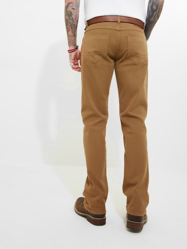 Joe Browns Brown Straight Leg Chino Style Trousers - Image 4 of 7