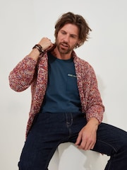 Joe Browns Blue Washed Aztec Style Trim Customised Short Sleeve T-Shirt - Image 3 of 5