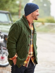 Joe Browns Green Cable Knit Shawl Neck Cardigan - Image 1 of 8