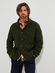 Joe Browns Green Cable Knit Shawl Neck Cardigan - Image 2 of 8