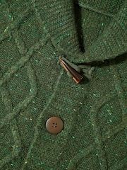 Joe Browns Green Cable Knit Shawl Neck Cardigan - Image 8 of 8